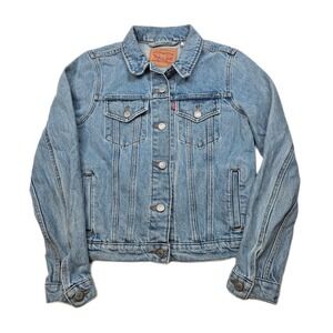 Levi's Trucker Denim Jacket Womens‎ Small Blue Light Wash Jean Jacket Classic